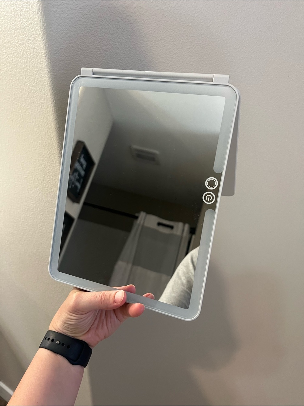 Touch-Activated LED Travel Mirror